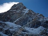 405 Annapurna Northwest Summmit Close Up From French First North Base Camp Early Morning �The huge north face with all its rivers of ice shone and sparkled in the light. Never had I seen a mountain so impressive in all its proportions. It was a world both dazzling and menacing; the eye was lost in its immensities� (Maurice Herzog, Annapurna).